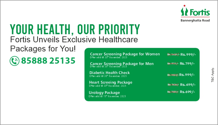 Health Check packages - Fortis BG Road Bangalore | Fortis Healthcare